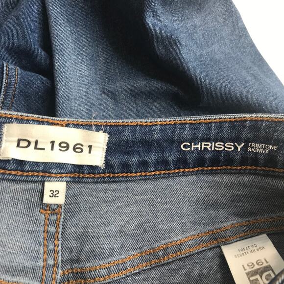 DL1961 Chrissy Trimtone Skinny Crop Womens 32 Medium Blue Professionally Altered - Picture 5 of 12